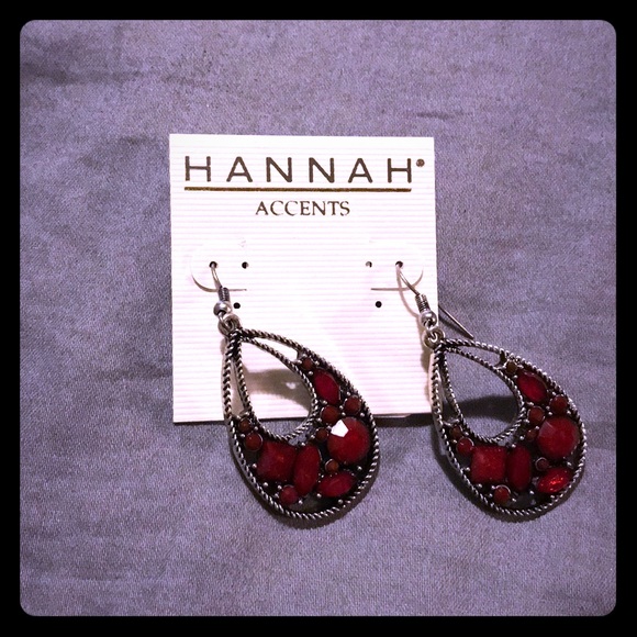 Hannah Jewelry - ❤️ ruby silver Earrings